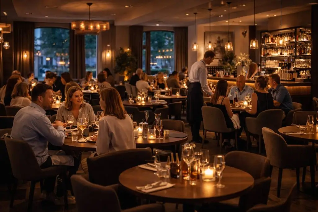 Elegant dineren in een gezellig restaurant