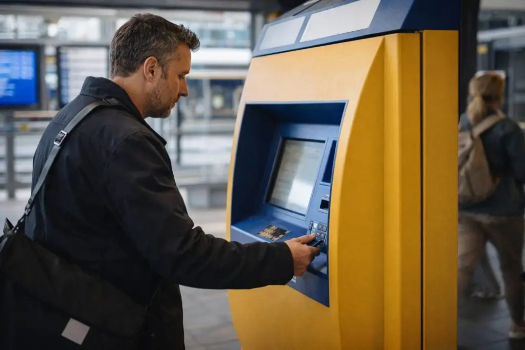 Gebruik van de kaartautomaat op het station