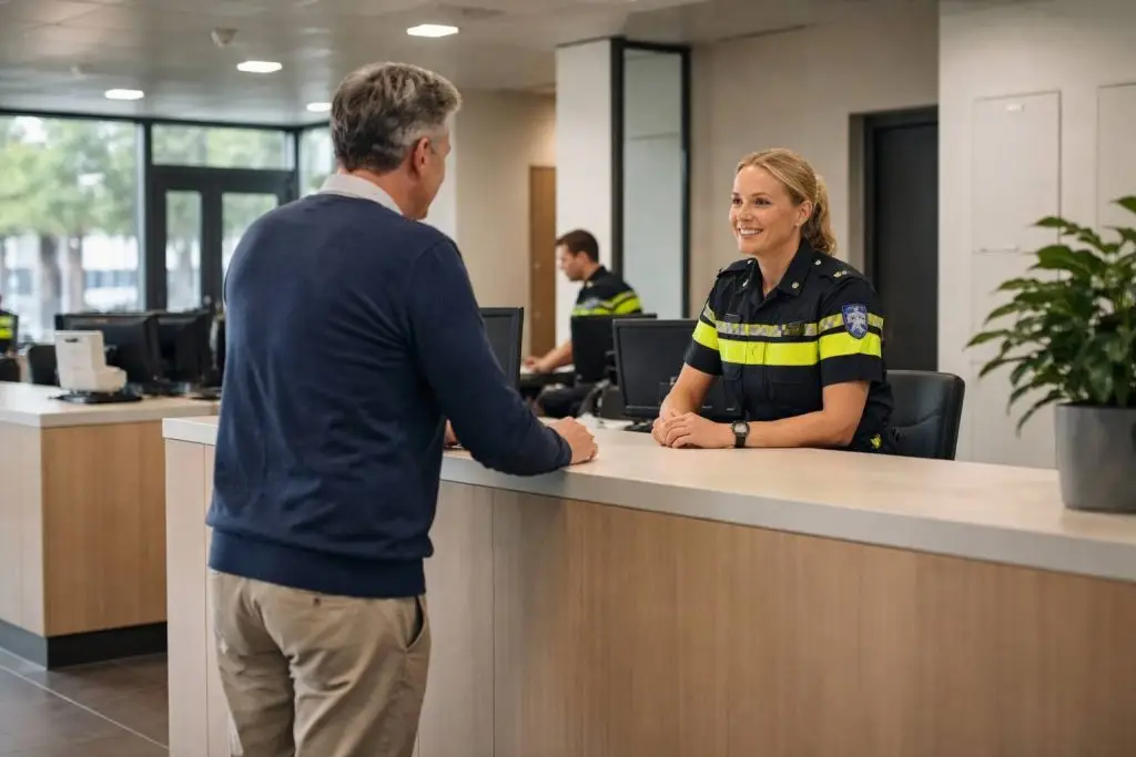 Interactie bij de receptie van een modern politiebureau