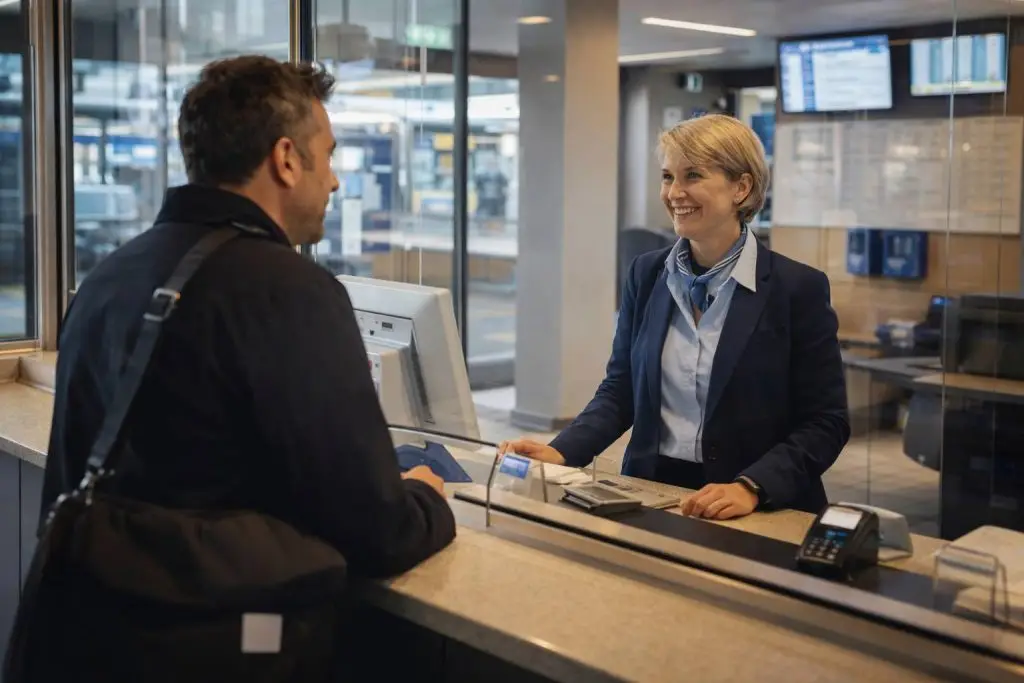 Interactie met de servicebalie van het treinstation - OV servicepunt Bergen op Zoom