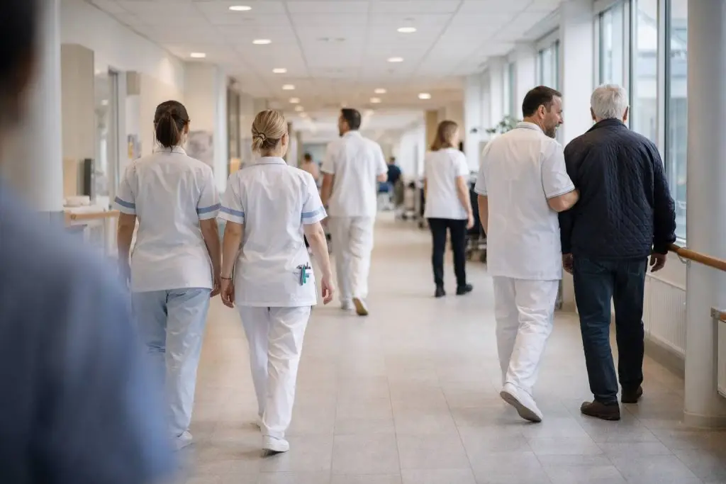 Lichte ziekenhuisgang overdag