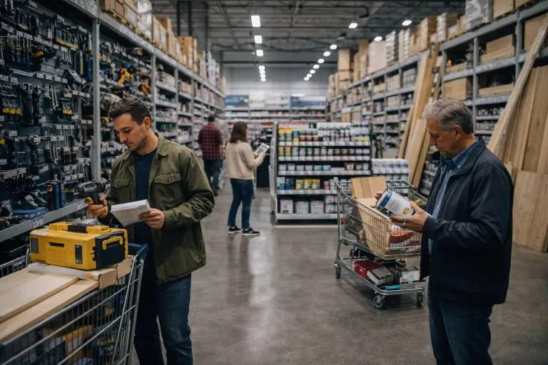 Praxis openingstijden - Drukke winkelervaring in een bouwmarkt
